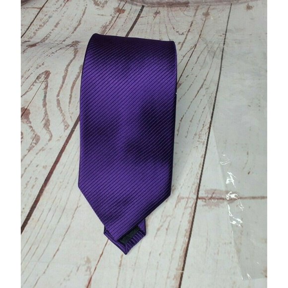 Rare Designer J Louis Embroidered Handmade %100 Silk Purple Tie - Picture 4 of 11